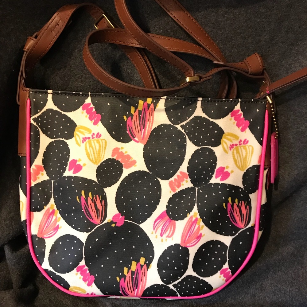 Fossil Coated Canvas Crossbody Handbag